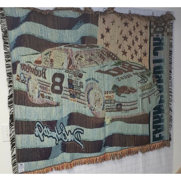 NASCAR Dale Earnhardt Jr #8 Northwest Company Woven Throw Blanket USED Cleaned - Picture 2 of 4